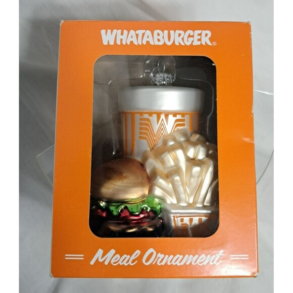 NIB Whataburger Classic Whataburger Meal Ornament Burger Fries & Drink H16 - Picture 4 of 7